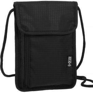 RFCBC-Pochette tour de poitrine avec protection RFID, anti-vol unisexe, petit sac à passeport, sac à bandoulière étanche pour passeport, cartes de crédit, clés, accessoires de voyage, Noir - Neuf