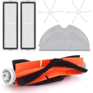 Accessoires pour aspirateur Xiaomi Mi Robot Vacuum-Mop 2C/STYTJ03ZHM/1C/STYTJ01ZHM//F9,lot de 7 pi&egrave;ces de rechange comprenant 1 brosse principale,2 filtres,2 brosses lat&eacute;rales &agrave; six bras,2 - Neuf