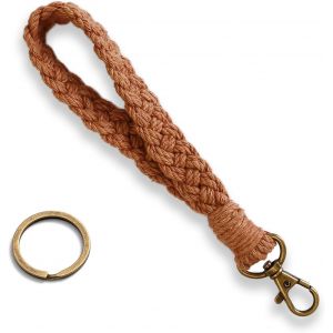 TIANYI-Porte-Cl&eacute; Lani&egrave;re de Poignet, Porte Clef Personnalis&eacute; Dragonne Cordon pour Cl&eacute;s, Clef Femme, Coton - Neuf