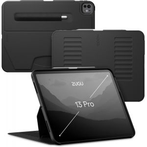 Zugu Coque Pour Ipad Pro 13 (M4 / M5) 2024/2025 Case Ultra-Fin Charge Sans Fil De Pencil, Support Magn&eacute;tique Avec 10 Angles R&eacute;glable [ Noir ] - Neuf