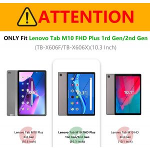 Coque Lenovo Tab M10 Plus 10.3 Pouce Etui De Cuir Pu Portefeuille Flip Housse Fente Pour Carte Avec Standing Function Lenovo Tab M10 Fhd Plus (2nd Gen) Tb-X606f Tb-X606x Bleu - Neuf