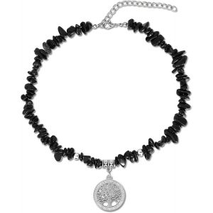 Eryi-Bracelet Écharde Pierres Précieuses Bracelet Femme Arbre De Vie Bracelet Femme 7 Chakra Bracelet Pierres De Guérison - Neuf