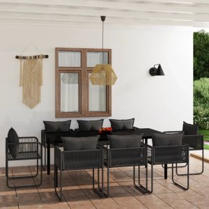 Prolenta Premium - Ensemble &Agrave; Manger De Jardin 9 Pcs Noir - Neuf