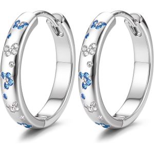 Kal-Boucles D'oreilles Créoles Or/Argent Pour Femme Creoles Or Femme Creoles Argent Femme 14k Plaqué Or Hypoallergénique Boucles D'oreilles Femme Or/Argent - Neuf