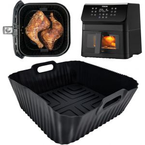 Moule Silicone Air Fryer For Cosori Air Fryer 6,2l, Airfryer Accessoires Plat Silicone For 6.2l Caf-P652-Keu Af180 4,7l Af140eu Friteuse Sans Huile - Neuf