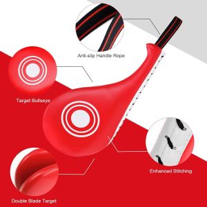 Lot De Bouclier De Frappe En Cuir Pu Avec 1 Paire De Pattes D'ours Boxe, 1 Coussin De Frappe Et 1 Coussinet De Taekwondo Pour Mma Entra&icirc;nement, Arts Martiaux, Taekwondo, Sports De Combat - Neuf