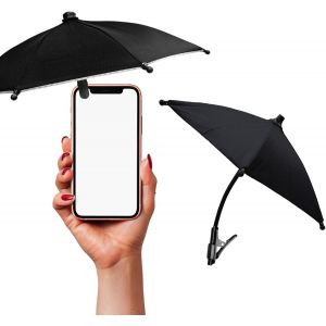 JGD-Pare-soleil ext&eacute;rieur pour t&eacute;l&eacute;phone avec angle flexible et anneau rotatif pour t&eacute;l&eacute;phone portable, protection contre la pluie, parapluie pour tous les types - Neuf