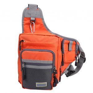 Sacoche De Selle De Chevalier En Tissu Oxford, Sac De Poitrine Multifonctionnel Pour Le Sport De Plein Air, Sac De Peche, Orange - Neuf