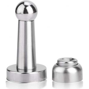 ChenQuanSarl-Butée De Porte Magnétique, Arrêt De Porte Aimanté En Acier Inoxydable, Heavy Duty Butoirs De Porte Sur Le Sol Ou Le Mur, Loquet De Porte Support De Porte Avec Vis De Fixation - Neuf