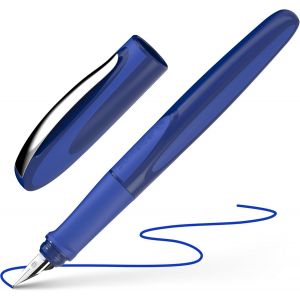 Ray Stylo plume pour gaucher,avec cartouche d'encre standard bleu roi,bleu spatial - Neuf