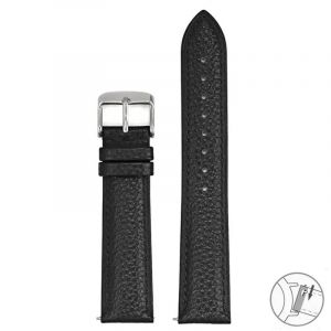 Bracelet Universel En Cuir Véritable À Dégagement Rapide,12 13 14 15 16 17 18 19 20 21 22 23 24mm,Pour Femmes Et Hommes D'affaires.Black.12mm - Neuf