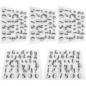 5pcs Tampon Transparent Diy Journal Scrapbooking 39 Caract&egrave;re Alphabet Minuscule Caoutchouc T1768 - Neuf