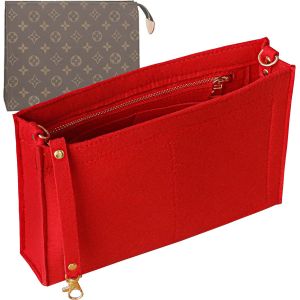 Sac &Agrave; Suspendre En Feutre Pour Trousse De Toilette 66 X 48,3 Cm, Organ Ur Pour Femme, Sac &Agrave; Main Avec Boucle Dor&eacute;e Et Porte-Cl&eacute;s (Taille L, Rouge) - Neuf