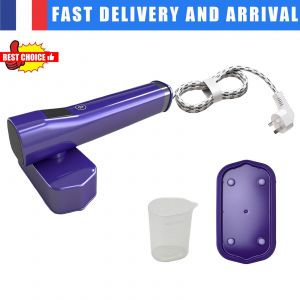 Bouilloire de voyage portable, Appareil vapeur manuel pour v&ecirc;tements avec affichage LCD, &Eacute;liminateur de plis puissant pour maison et voyage, R&eacute;chauffage rapide en 8S, Poign&eacute;e pivotante &agrave; 90&deg; - Neuf