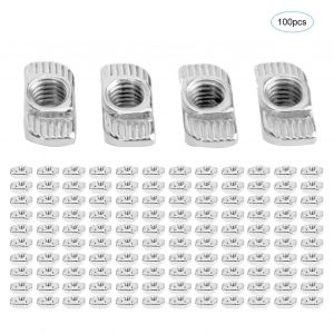 100pcs &Eacute;crou en T standard europ&eacute;en 30T &Eacute;crou coulissant en T filet&eacute; pour profil&eacute;s en aluminiumM6 - Neuf