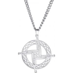 Trahoo-Collier Avec Pendentif Croix De Saint Brigid - Croix Celtique Irlandaise Traditionnelle - Amulette Chrétienne Païenne - Bijoux Religieux - Cadeau Pour Femme Et Homme - Neuf