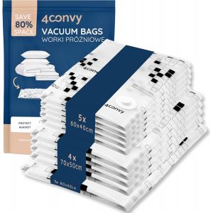 Sac Sous Vide V&ecirc;tements Aspirateur 10 Pi&egrave;ces-Housses de Rangement Sous Vide (5 * 60x40cm 4 * 70x50cm 1 * 80x60cm)-Pochette Sous Vide s-Sac Compression pour Couette Literie - Neuf