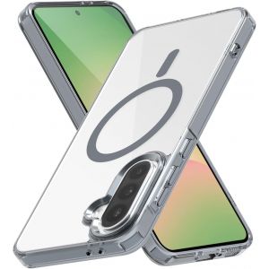 SJZG-Compatible Avec Samsung Galaxy A36 5G Coque/Galaxy A56 Coquetransparente [Compatible Avec Magsafe ] Protection Magn&eacute;tique Robuste Antichoc Coquepour A36 /A56 (6.7") Gris - Neuf