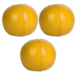 3 Pcs Pu Juggling Balls Clown Juggle Ball Set Pour D&eacute;butant & Professionnels (jaune) - Neuf