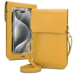 Cadorabo Etui pour téléphone portable compatible avec Oppo A94 5G-petit sac à main avec compartiment et fenêtre, sac à bandoulière pour A94 5G, 2 compartiments, similicuir, Femme, JAUNE - Neuf