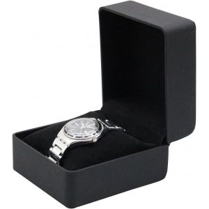 Kal-Boîte À Montres Unique, Étui À Montre Voyage En Cuir Pu Avec Coussin De Amovible, Organisateur De Rangement De Montre Portable, Support De Bracelet À Bijoux, Boîte Cadeau D'anniversaire - Neuf