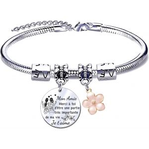 Eryi-Cadeau Noel Amie Bracelets Pour Amitié Cadeau Meilleure Amie Cadeau Amie Anniversaire Bracelet Amie Bracelet Pour Amie Meilleure Amie Cadeau Cadeau Femme Amie Bracelet Femme - Neuf