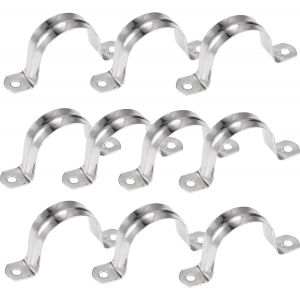 20 colliers de serrage en forme de U à 2 trous 304 colliers de serrage rigides en acier inoxydable (41mm) - Neuf