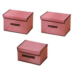 Boîte de rangement en tissu Boîte de rangement pliable avec couvercle Panier de rangement - Neuf