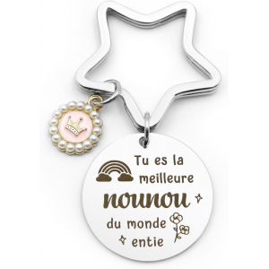 Kal-Cadeau Nounou,Cadeau Nounou Anniversaire Original,Porte Clé,Cadeaux Assistante Maternelle - Neuf