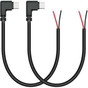 ERYI-Lot De 2 Câbles D'Alimentation Usb C Vers 2 Broches - 2 Broches - 20 Awg - 5 V - Pour Appareils Usb De Type C Installés Ou De Rechange - Neuf