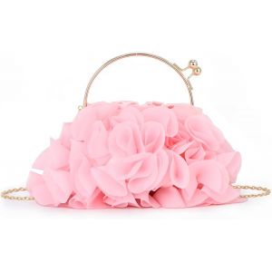 RFCBC-Femmes Floral Embrayage Sacs à Main Satin Fleur Sac de soirée Party Prom Sacs à Main - Neuf