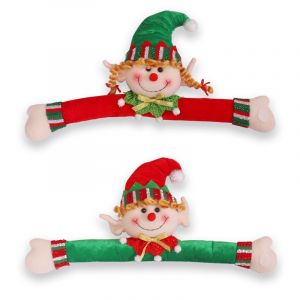 Lot De 2 Embrasses De Rideaux Elfe De No&euml;l De Bonhomme De Neige, Santa Claus Rideau De Boucles Retenues De Garantie De No&euml;l Rideau Boucle Les Clips De Porte Clip Rideau De D&eacute;coration De Rideau De La - Neuf