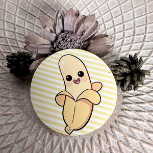 sticker personnalis&eacute; - rayures - banane - fait main - Neuf