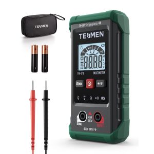MEVRONISSHOP-TM-510 Multimetre Numerique, Testeur Electrique 4000 Comptes, Multimetre Professionnel Mesure Intelligente, Auto-Ranging Voltmetre, Mesure La Tension AC/DC, Resistance, Continuite &iquest; Vert - Neuf