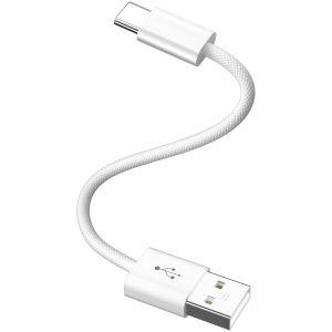 Câble Tressé Carplay Pour Iphone 16 15 De Voiture 30 Cm,18w 3a Cable Tressé Voiture Pour Apple Carplay Et Android Auto,Câble Usb Vers Usb C Charge Rapide Données Pour Samsung A55 A35 A15 Pix[X555] - Neuf
