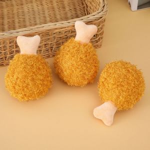 Jouet En Peluche En Forme De Cuisse De Poulet Fouriding Pour Chien, Lot De 3 Pièces, Jouet Interactif, Doux Et Couineur, À Mâcher Et À Manger Rapidement - Neuf