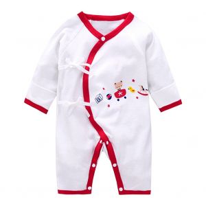 Pyjama A Manches Longues Pour Bebe Et Enfant En Bas Age, Imprime Ours (Bande Rouge, 59 Cm) - Neuf