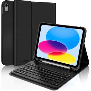 Coque Clavier iPad A16 11/10 EME Generation 10.9"" 2025/2022, AZERTY Français Clavier Bluetooth Détachable pour iPad 10eme/11eme Generation A16 11 Pouces, Noir - Neuf