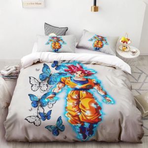 Housse De Couette Japonaise Anime Dragon Ball Son Goku Parure De Lit Pour Enfants Dessin Anime Enfants Gar&ccedil;on Chambre Simple Queen King Size Cadeau - Neuf
