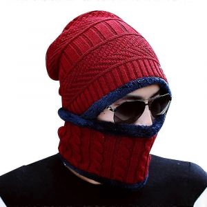 Ensemble Bonnet, Écharpe Et Gants Chauds D'hiver, Bonnet Épais, Chaud Et Doux, Bonnet Tricoté, Tête De Mort, Cou Chaud Pour Hommes Et Femmes - Neuf