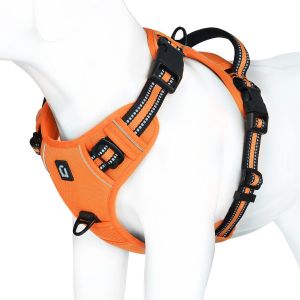 Eryi-Harnais Chien Anti Traction, Réfléchissant Harnais De Chien Réglable Décourager Tirer Pet Gilet Durable En Nylon Harnais Pour Chiens Moyen Et Grand - Neuf