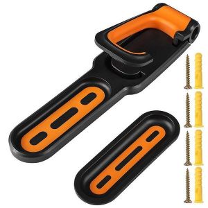 Porte-Vélos Mural Peu Encombrant ¿ Support Robuste En Abs Et Acier Pour Vélos De Montagne, De Route Et Pour Enfants ¿ Installation Facile, Orange Vif - Neuf