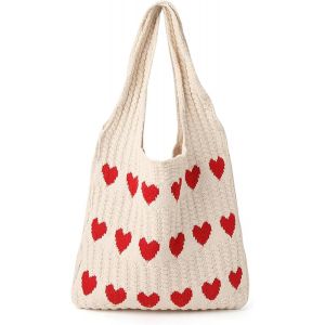 TIANYI-Sac à Bandoulière en Crochet Sacs à Main Tricotés pour Femmes à Bandoulière Tricoté à Pétales Créatif pour Femme à de Plage à de Plage - Neuf