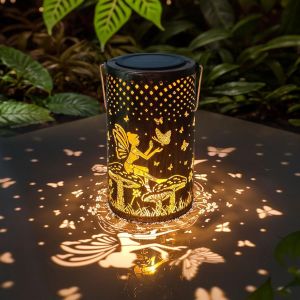 Angel Lanterne Solaire En M&eacute;tal Pour Femme, Cadeau D'anniversaire Pour Femme, D&eacute;coration De Jardin, Cadeau Pour Maman, Grand-M&egrave;re, Lampe Led &Eacute;tanche &Agrave; Suspendre Pour Table, Terrasse, Balcon - Neuf