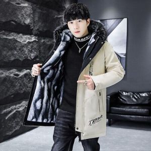 Diting I-Veste Longue D'hiver Pour Hommes,Parkas Thermiques Masculins,Combinaisons Décontractées,Col En Fourrure Classique,Vestes Rembourrées Chaudes,Vêtements De Mode - Neuf