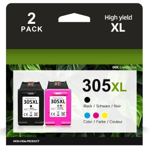 305XL Printer Cartridges for HP 305 Cartridges Replacement for HP 305 Cartridges for HP DeskJet 2700 2710e 2720 2722e 2723e Deskjet Plus 4100 4130 Envy 6000 6030 6032e Envy Pro 6400 6420 - Neuf