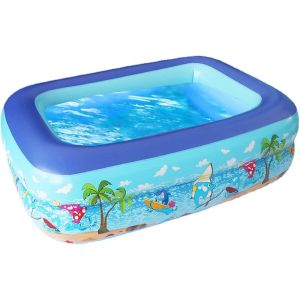 Piscine Gonflable Ronde 100x70cm - Pataugeoire Pour Enfants Int&eacute;rieur Et Ext&eacute;rieur - Jouet D'&eacute;t&eacute; Pour Famille Et Jardin - Neuf