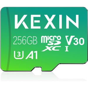 Carte Mémoire microSDXC 256 Go avec Adaptateur SD,Stockage Externe Full HD & 4K UHD UHS-I U3 V30 A1 pour GoPro,Drone,Appareil Photo - Neuf