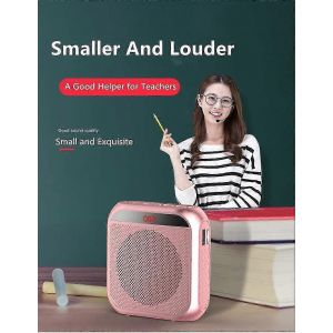 Amplificateur de voix portable avec microphone filaire Casque de haut-parleur rechargeable (noir) - Neuf