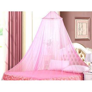 Moustiquaire &Agrave; Baldaquin Pour Lit Simple - Rose, Protection Contre Les Insectes, Installation Facile, Convient Pour 1,2 &Agrave; 1,5 M - Neuf